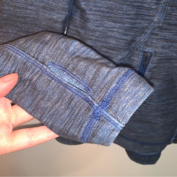 Lululemon Limitless Blue Slub Denim Define Jacket Black 10 - Picture 7 of 10